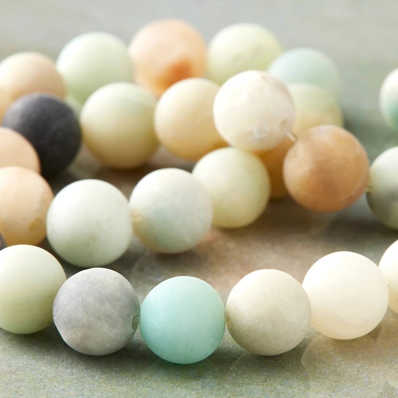 12 Pack: Matte Amazonite Round Beads, 8mm by Bead Landing™