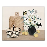 Kitchen Still Life Lemons 20" x 16" Canvas Wall Art