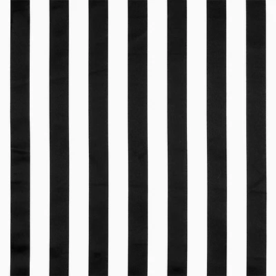 Black/White Stripe Matte Satin