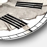 Designart Indigold Grey Peonies II Traditional Wall Clock