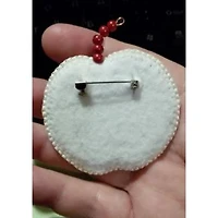 Crystal Art Beadwork Kit For Creating Brooch Red Apple