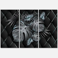 Designart - Black and Gold Tropical Leaves I