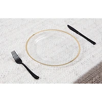 8 Pack: Clear & Gold 40 Piece Dinner & Lunch Plate Set by Celebrate It™