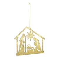 12ct. 4.25" Metal Holy Family Cut Out Ornament Set