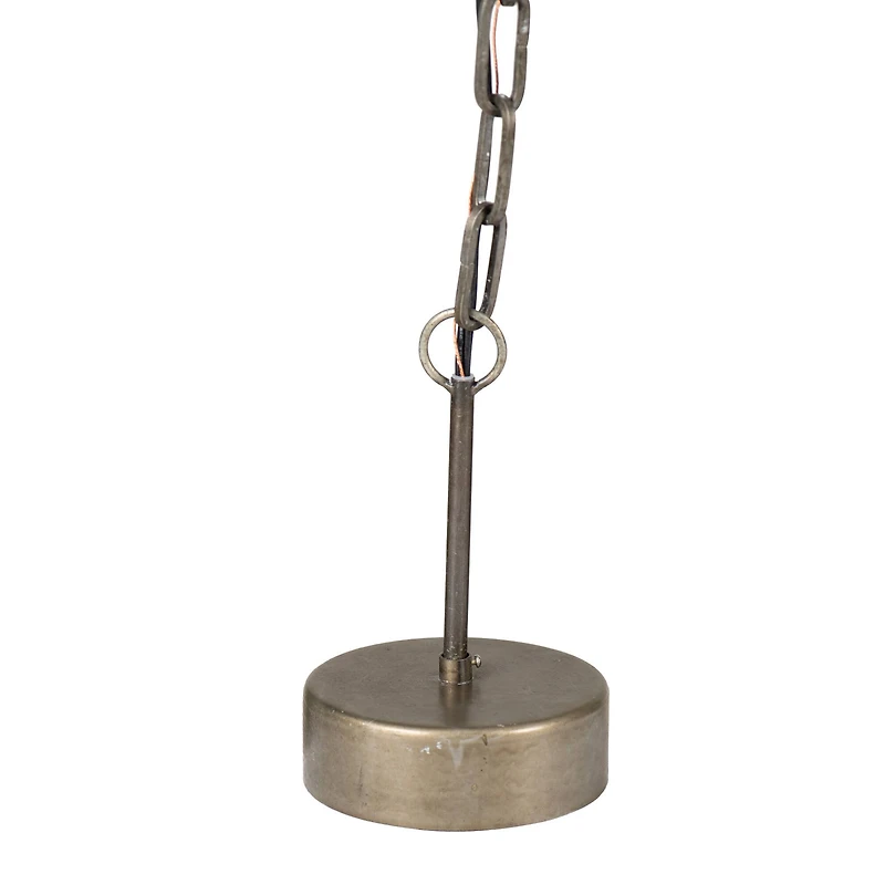 Wood & Metal Framed Chandelier with Wood Bead Draping