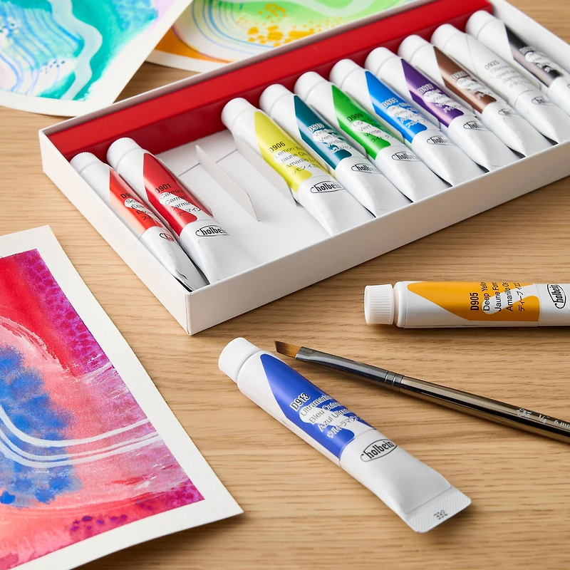 12 Packs: 12 ct. (144 total) Holbein Acrylic Gouache School Paints