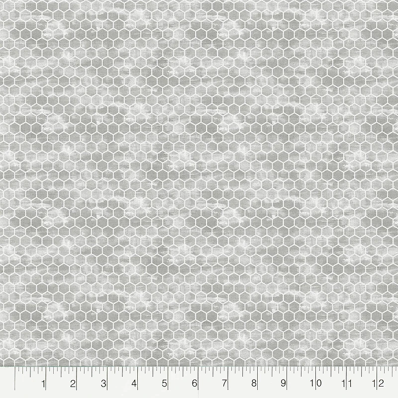 Fabric Editions Gray Honeycomb Cotton Fabric