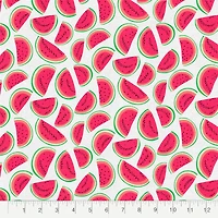 Fabric Editions White Watermelon Cotton Fabric