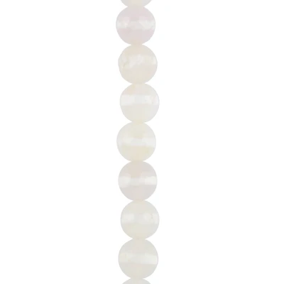 White Agate Faceted Round Beads, 8mm by Bead Landing™