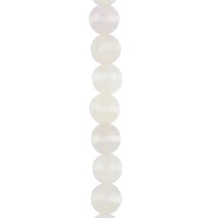 White Agate Faceted Round Beads, 8mm by Bead Landing™