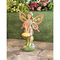 11" Pink Fairy Solar Garden Statue