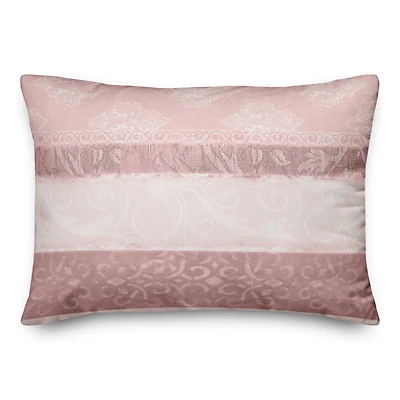 Blush Boho Stripes Throw Pillow