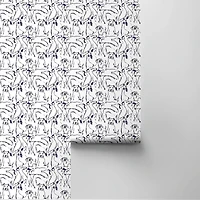 Surface Style Dog Doodle Ink Peel & Stick Wallpaper
