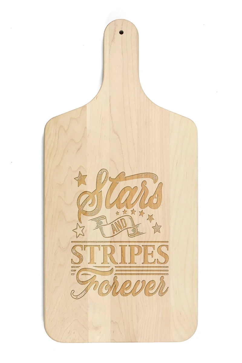17" Stars and Stripes Forever Paddle Cutting Board