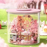 Wizardi Sakura Scenery Miniature Dollhouse Roombox Kit