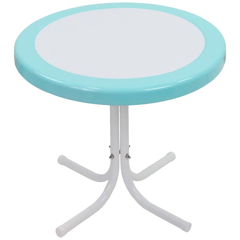 22" Outdoor Retro Tulip Side Table