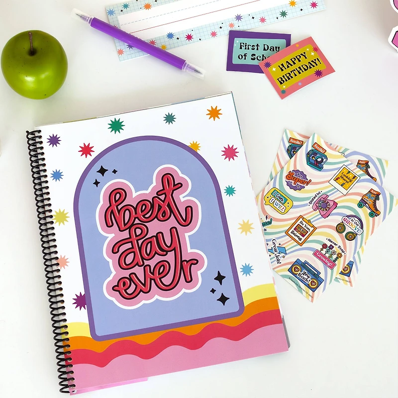 Carson Dellosa Education® Happy Ever Elementary Retro Remix Motivators Stickers, 6 Packs of 72