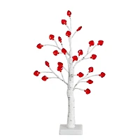 2ft. Pre-Lit Artificial Valentine's Day Twig Tree with 24 Red Heart-Shaped LED Lights