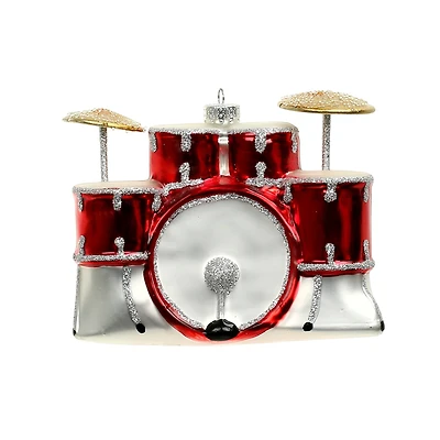 4.5" Red Glass Drum Set Ornament by Ashland®