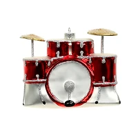 4.5" Red Glass Drum Set Ornament by Ashland®