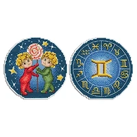 MP Studia Zodiac Signs Gemini Plastic Canvas Counted Cross Stitch Kit