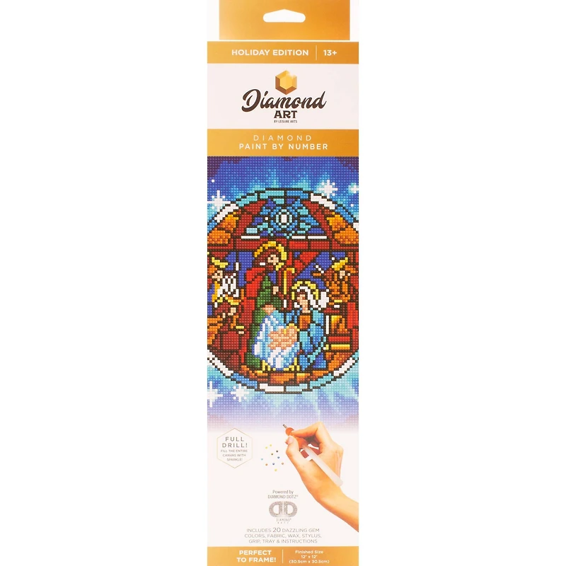 Diamond Art Holiday Edition Nativity Scene Full Drill Art Kit