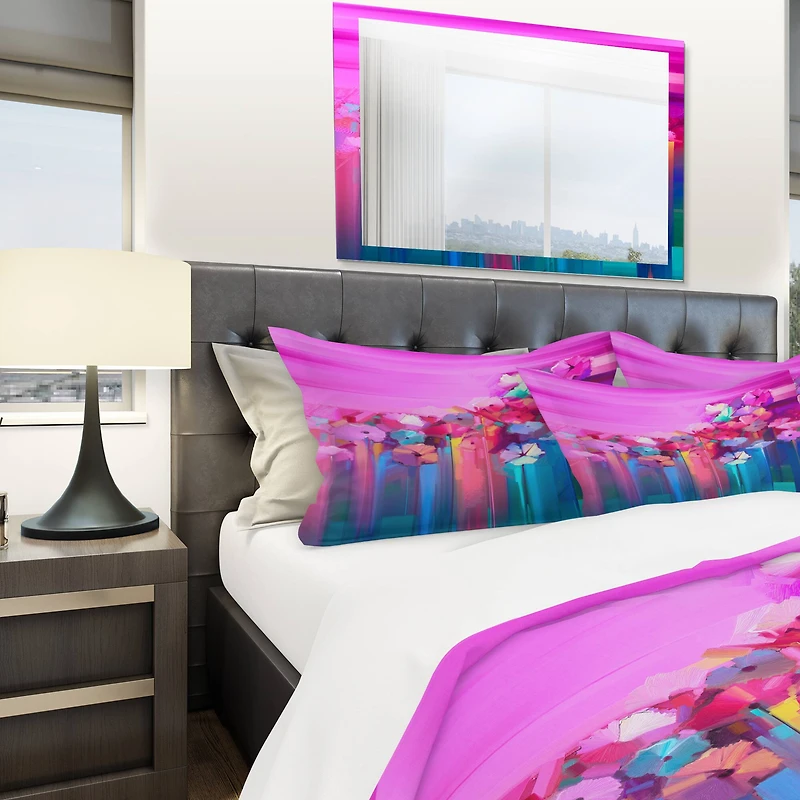 Designart 'Abstract Red Gerbera Summer Season Flower' Modern & Contemporary Bedding Set