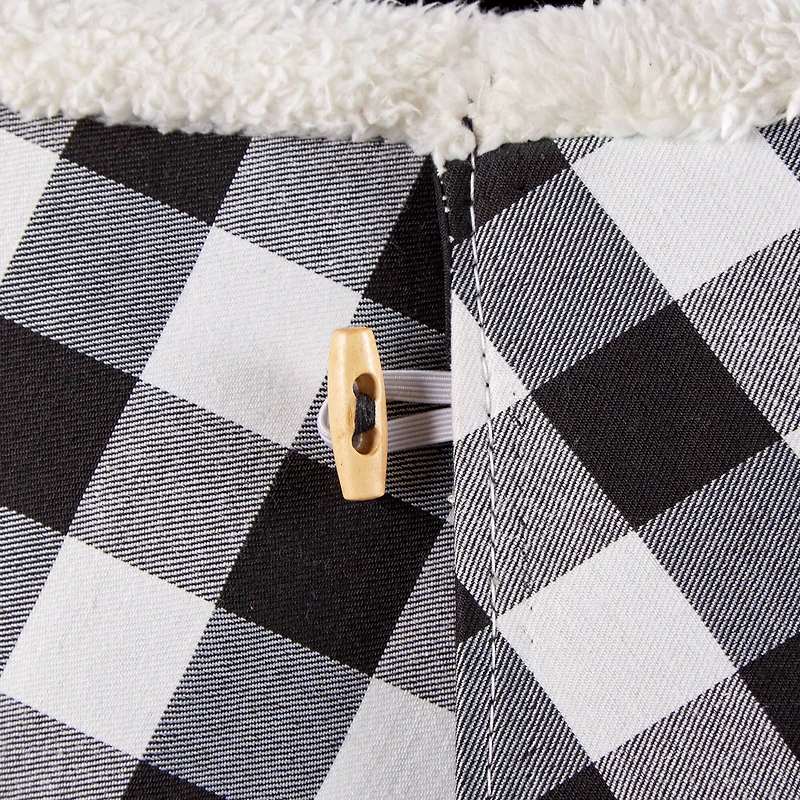 DII® Black & White Buffalo Check Holiday Tree Collar