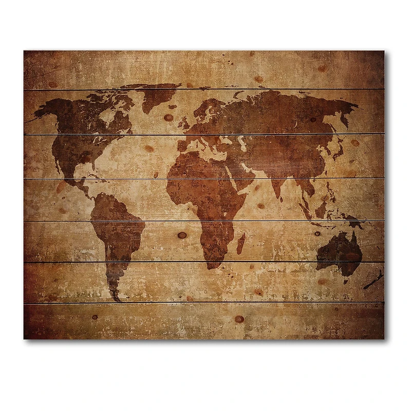 Designart - Ancient Map of The World XI