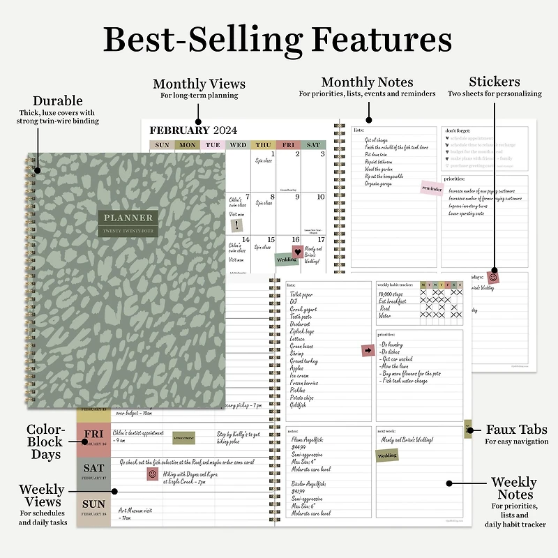 TF Publishing 2024 Wild Sage Large Planner