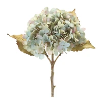 20.25" Green & Teal Hydrangea Stems, 6ct.