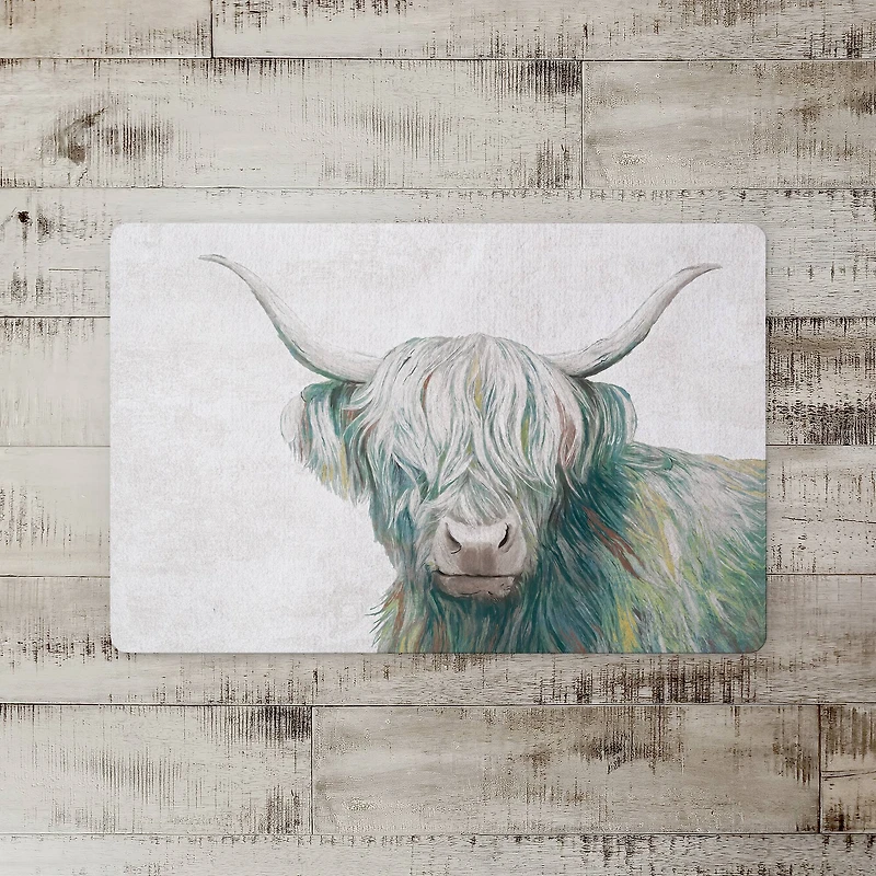 18" x 27" Painted Highland Cow Floor Mat