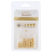 The Beadsmith® Assorted Gold Plated Crimp Beads, 600ct.