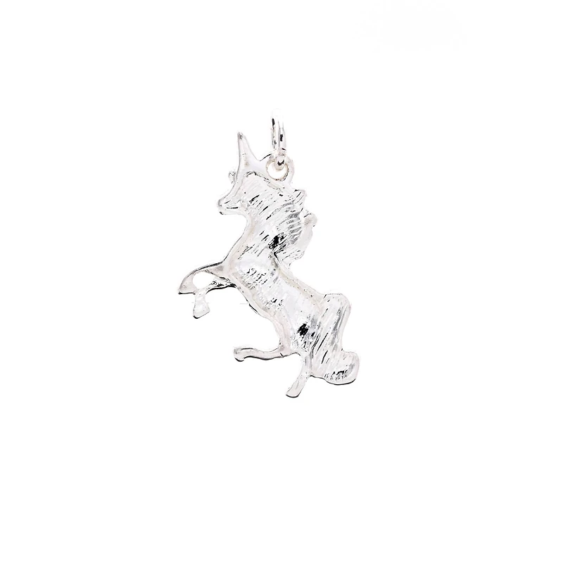 Charmalong™ Pink & Silver Plated Unicorn Charm by Bead Landing™