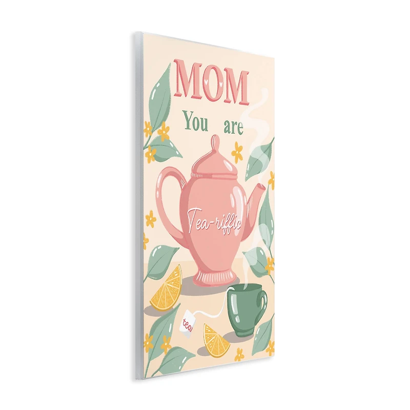 Stupell Industries Mom You Are Tea-riffic Teapot Wall Plaque Art