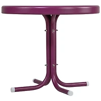 22" Purple Outdoor Retro Tulip Side Table
