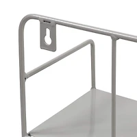 Honey Can Do Gray 2-Tier Metal Wall Shelf
