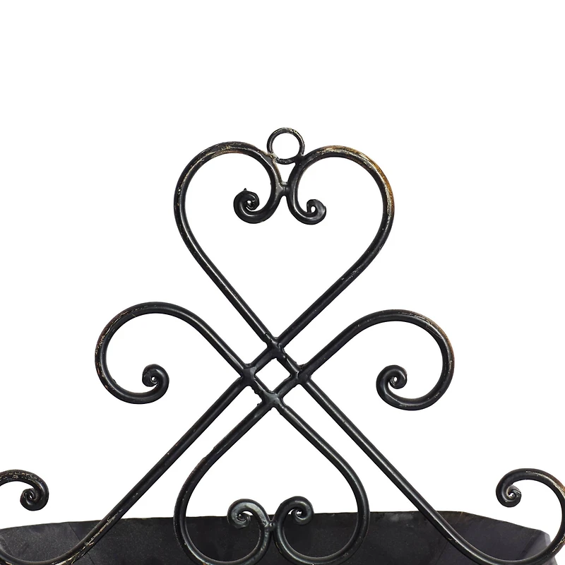 Brown Metal Traditional Planter Set