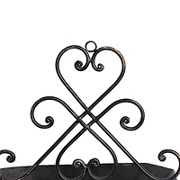 Brown Metal Traditional Planter Set