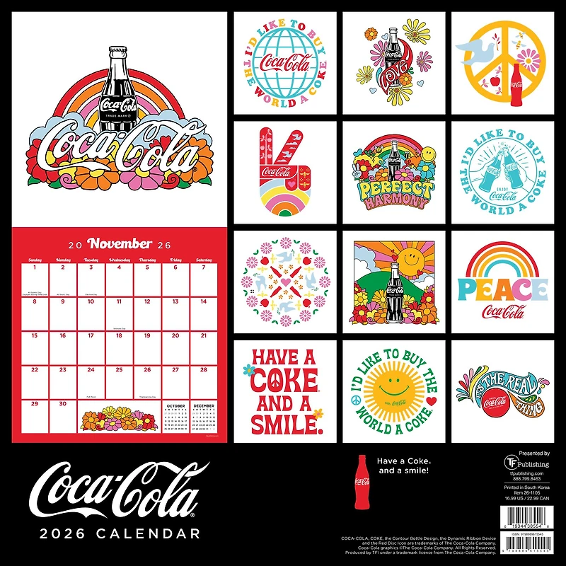 2026 Coke: Harmony Wall Calendar