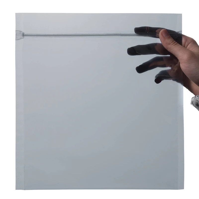 JAM Paper 8.5" x 8.5" Clear Square Foil Invitation Envelopes with Zip Closure, 25ct.