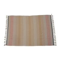 Hello Honey® Yellow & Pink Striped Recycled Throw