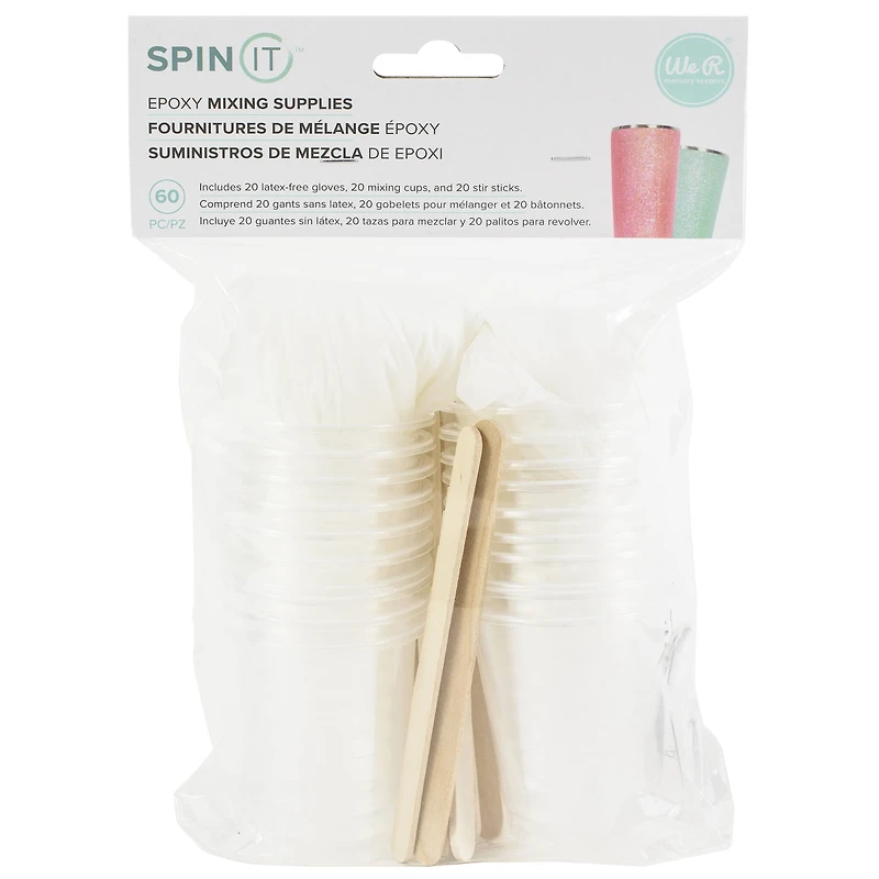We R Memory Keepers® Spin It™ Epoxy Mixing Supplies, 60ct.