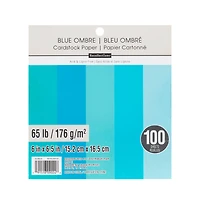 Blue Ombre 6" x 6.5" Cardstock Paper by Recollections™, 100 Sheets