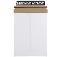 JAM Paper 6" x 8" White Flat Photo Mailer Peel & Seal Closure Envelopes, 6ct.