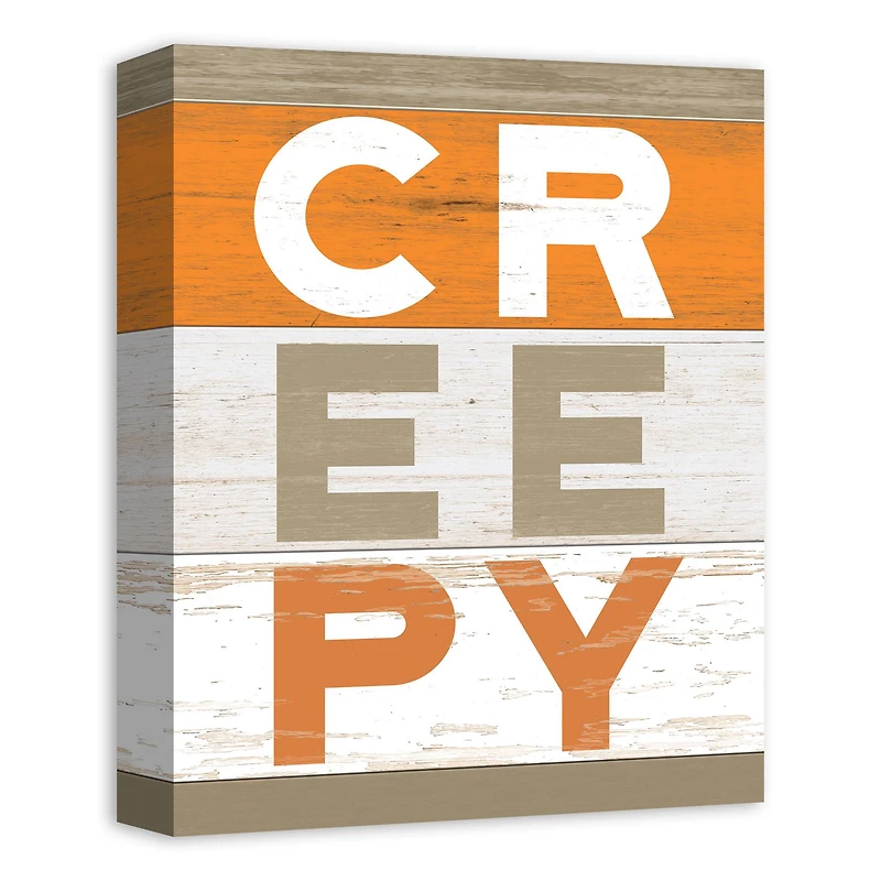 Creepy Wood Slats Canvas Wall Art