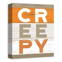 Creepy Wood Slats Canvas Wall Art