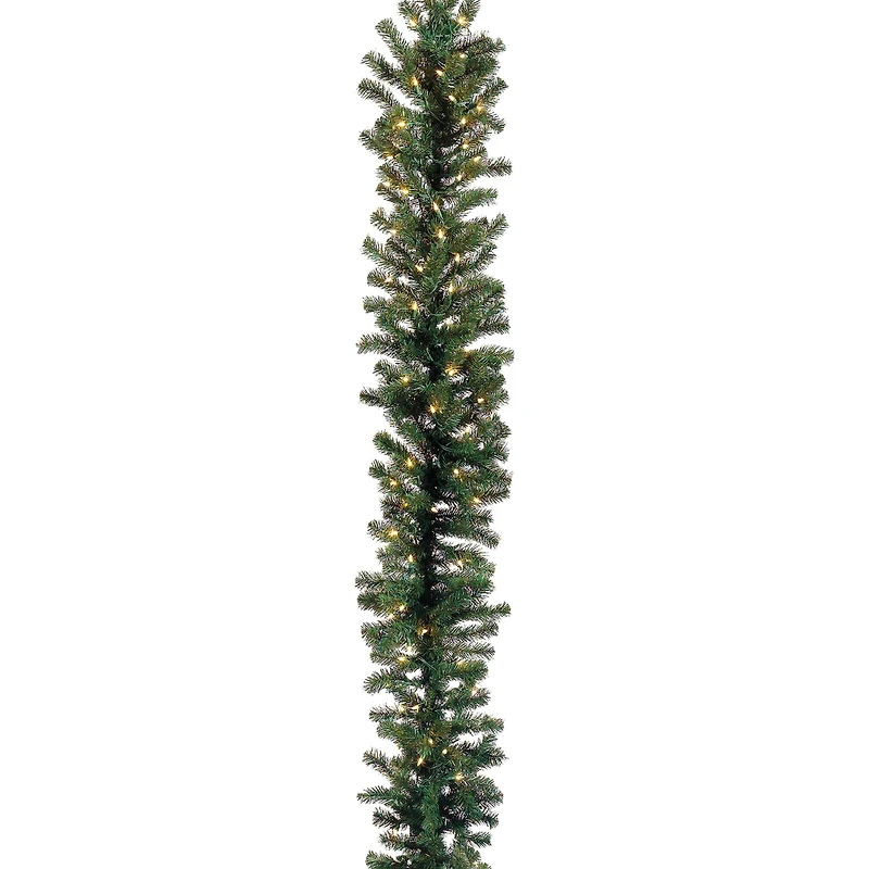 9ft. Pre-Lit Clear Lights Deluxe Windsor Pine Garland