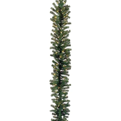 9ft. Pre-Lit Clear Lights Deluxe Windsor Pine Garland