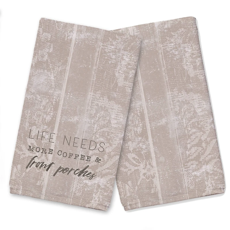More Coffee & Front Porches Tea Towel Set